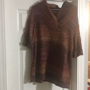 CJ Banks Warm Short Sleeve Sweater